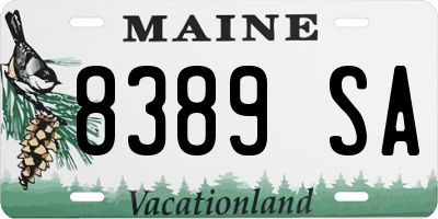 ME license plate 8389SA