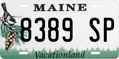 ME license plate 8389SP