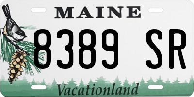 ME license plate 8389SR