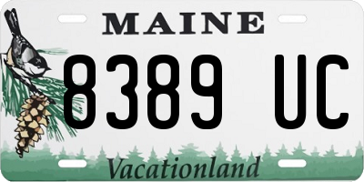 ME license plate 8389UC