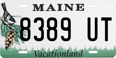 ME license plate 8389UT
