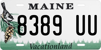 ME license plate 8389UU