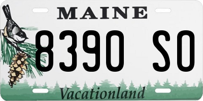 ME license plate 8390SO