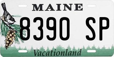 ME license plate 8390SP