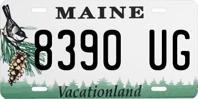 ME license plate 8390UG