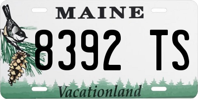 ME license plate 8392TS