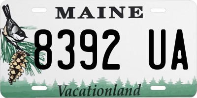 ME license plate 8392UA
