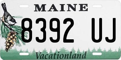 ME license plate 8392UJ