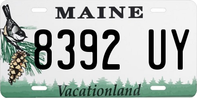 ME license plate 8392UY