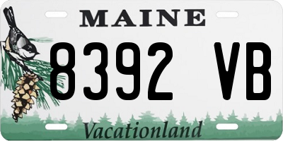 ME license plate 8392VB