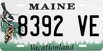 ME license plate 8392VE