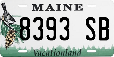 ME license plate 8393SB