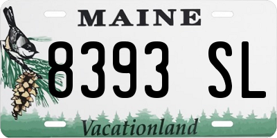 ME license plate 8393SL