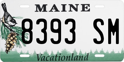 ME license plate 8393SM