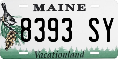 ME license plate 8393SY