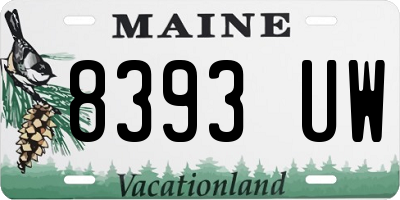 ME license plate 8393UW