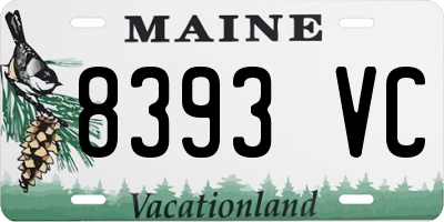 ME license plate 8393VC
