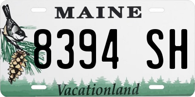 ME license plate 8394SH