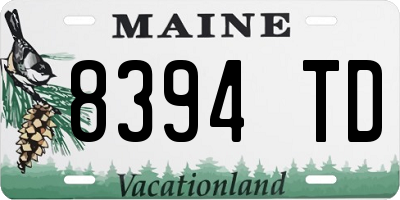 ME license plate 8394TD