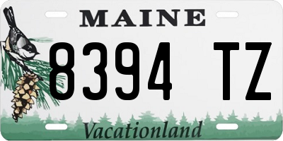 ME license plate 8394TZ