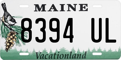 ME license plate 8394UL