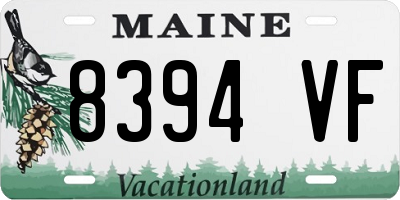 ME license plate 8394VF
