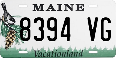 ME license plate 8394VG