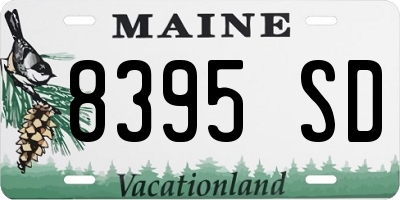 ME license plate 8395SD