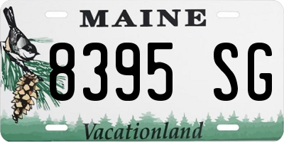 ME license plate 8395SG