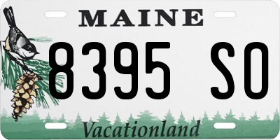 ME license plate 8395SO
