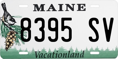 ME license plate 8395SV
