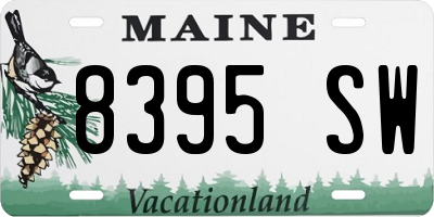 ME license plate 8395SW