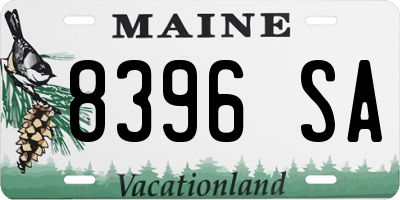 ME license plate 8396SA