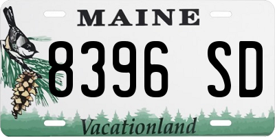 ME license plate 8396SD