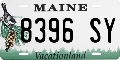 ME license plate 8396SY