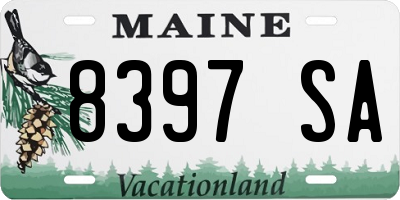 ME license plate 8397SA