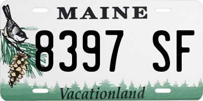 ME license plate 8397SF