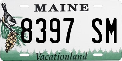 ME license plate 8397SM