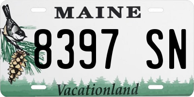 ME license plate 8397SN