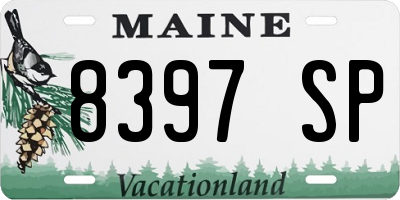 ME license plate 8397SP