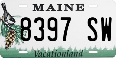 ME license plate 8397SW