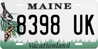 ME license plate 8398UK