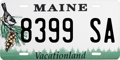 ME license plate 8399SA