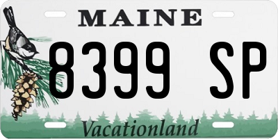 ME license plate 8399SP