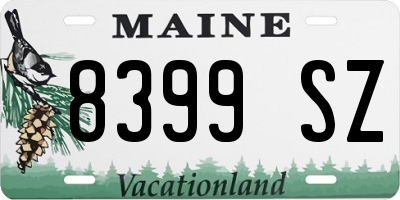 ME license plate 8399SZ