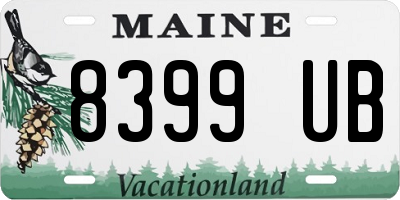 ME license plate 8399UB