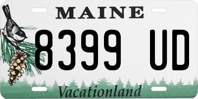 ME license plate 8399UD