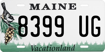 ME license plate 8399UG