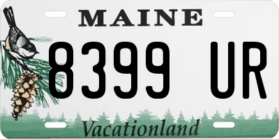 ME license plate 8399UR