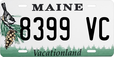 ME license plate 8399VC